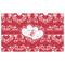 Heart Damask Indoor / Outdoor Rug - 3'x5' - Front Flat