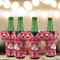 Heart Damask Jersey Bottle Cooler - Set of 4 - LIFESTYLE