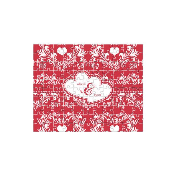 Custom Heart Damask 110 pc Jigsaw Puzzle (Personalized)