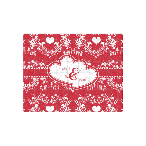 Custom Heart Damask 252 pc Jigsaw Puzzle (Personalized)