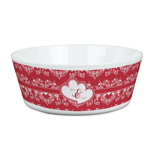 Custom Heart Damask Kid's Bowl (Personalized)