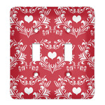 Heart Damask Light Switch Cover (2 Toggle Plate)