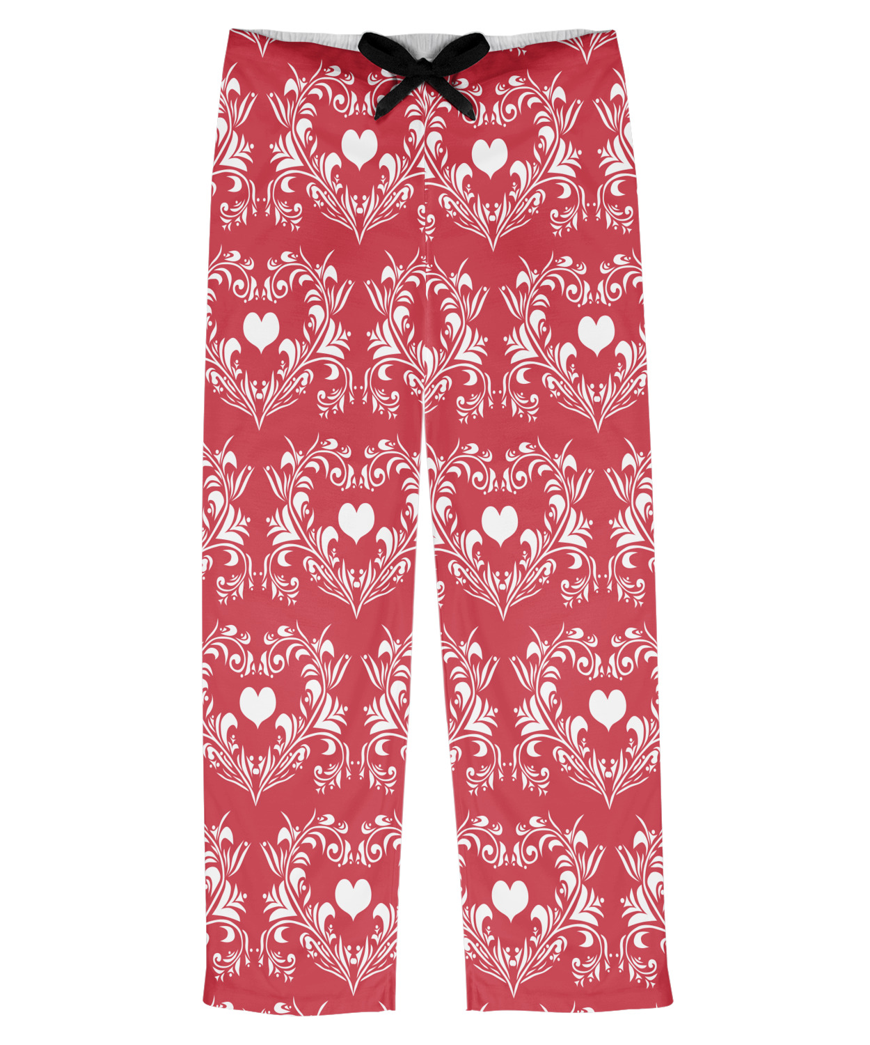 Heart Damask Mens Pajama Pants - XL (Personalized) - YouCustomizeIt