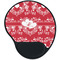 Heart Damask Mouse Pad with Wrist Support - Main