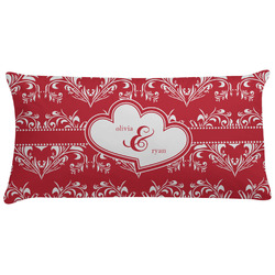 Heart Damask Pillow Case - King (Personalized)