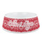 Heart Damask Plastic Pet Bowls - Medium - MAIN