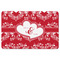 Heart Damask Rectangular Fridge Magnet - FRONT