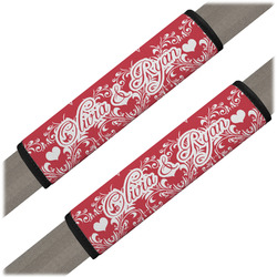 Heart Damask Seat Belt Covers (Set of 2) (Personalized)