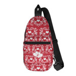 Heart Damask Sling Bag (Personalized)