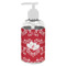 Heart Damask Plastic Soap / Lotion Dispenser (8 oz - Small - White) (Personalized)