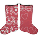 Heart Damask Holiday Stocking - Double-Sided - Neoprene (Personalized)