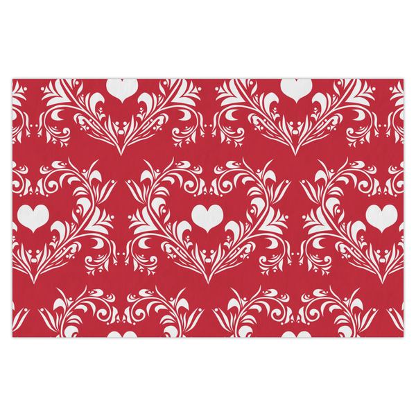 Custom Heart Damask X-Large Tissue Papers Sheets - Heavyweight