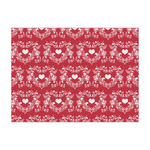 Heart Damask Large Tissue Papers Sheets - Lightweight