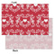 Heart Damask Tissue Paper - Lightweight - Small - Front & Back