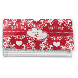 Heart Damask Vinyl Checkbook Cover (Personalized)