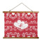 Heart Damask Wall Hanging Tapestry - Landscape - MAIN