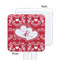 Heart Damask White Plastic Stir Stick - Single Sided - Square - Approval