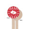 Heart Damask Wooden 6" Stir Stick - Round - Single Sided - Front & Back