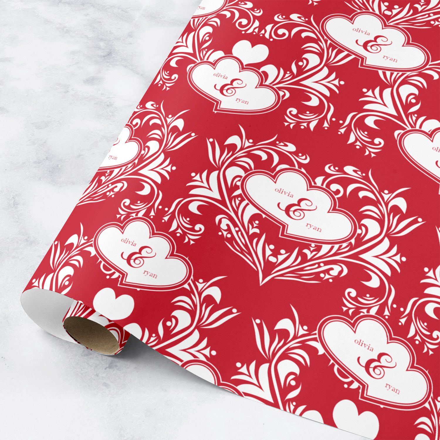 damask wrapping paper