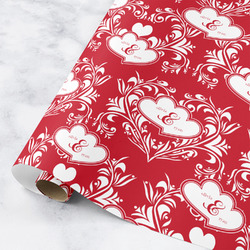 Heart Damask Wrapping Paper Roll - Small (Personalized)