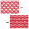 Heart Damask Wrapping Paper Sheet - Double Sided - Front & Back