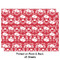 Heart Damask Wrapping Paper Sheet - Double Sided - Front