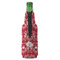 Heart Damask Zipper Bottle Cooler - BACK (bottle)