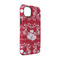 Heart Damask iPhone 14 Pro Tough Case - Angle