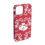 Heart Damask iPhone Case - Plastic - iPhone 15 Pro (Personalized)