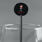 London Black Plastic 5.5" Stir Stick - Round - Main