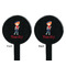 London Black Plastic 7" Stir Stick - Double Sided - Round - Front & Back