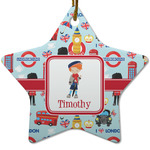 London Star Ceramic Ornament w/ Name or Text