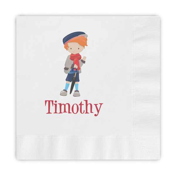 Custom London Embossed Decorative Napkins (Personalized)