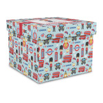 London Gift Box with Lid - Canvas Wrapped - Large (Personalized)