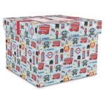 London Gift Box with Lid - Canvas Wrapped - X-Large (Personalized)