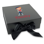 London Gift Box with Magnetic Lid - Black (Personalized)