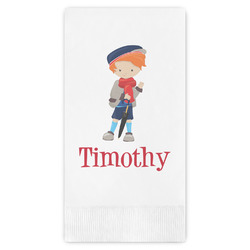 London Guest Napkins - Full Color - Embossed Edge (Personalized)
