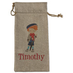 London Large Burlap Gift Bag - Front (Personalized)