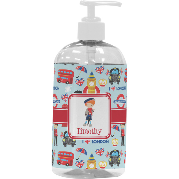 Custom London Plastic Soap / Lotion Dispenser (16 oz - Large - White) (Personalized)