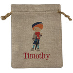 London Medium Burlap Gift Bag - Front (Personalized)