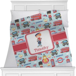 London Minky Blanket - Toddler / Throw - 60"x50" - Double Sided (Personalized)