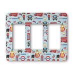 London Rocker Style Light Switch Cover - Three Switch