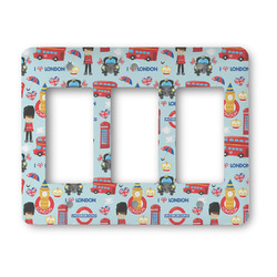 London Rocker Style Light Switch Cover - Three Switch