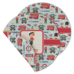 London Round Linen Placemat - Double Sided (Personalized)