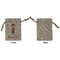 London Small Burlap Gift Bag - Front Approval