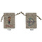 London Small Burlap Gift Bag - Front and Back