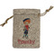 London Small Burlap Gift Bag - Front