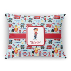 London Rectangular Throw Pillow Case (Personalized)