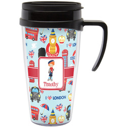 London Acrylic Travel Mug with Handle (Personalized)
