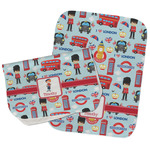 London Burp Cloths - Fleece - Set of 2 w/ Name or Text